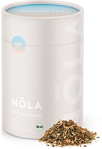 NOLA Bio Teemischung 'Summer Sky' - BIO Früchte-Tee mit Ananas, Mango, Lemongras und Zitronenmelisse - loser Premium Bio-Früchtetee mit 100% natürlichen Zutaten, vegan von Nola