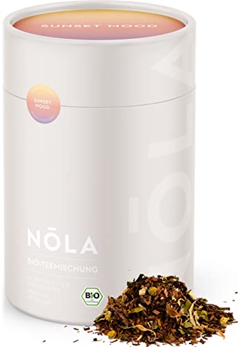 NOLA Bio Teemischung 'Sunset Mood' - BIO Honeybush- und Rooibos-Tee mit Orange und Moringa - loser Premium Bio-Kräutertee mit 100% natürlichen Zutaten, vegan von Nola