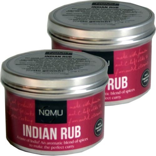 Nomu Barbecue Rub Gewürz Indian 2 x 70g (indische Mischung) von NOMU