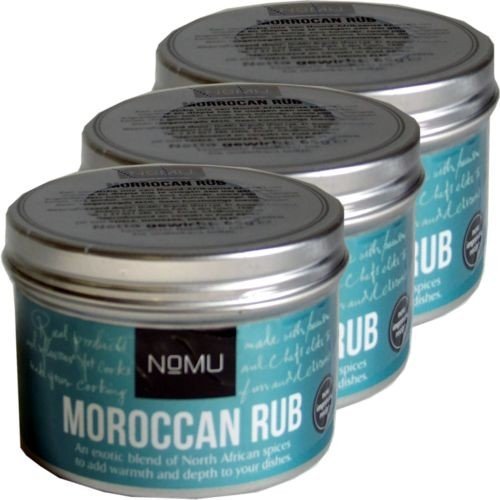 Nomu Barbecue Rub Gewürz Moroccan 3 x 65g (exotische Mischung) von NOMU