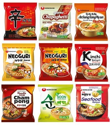 40x Nong Shim Instant Nudelsuppen Mix 9 Sorten zur Auswahl von Nong Shim