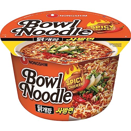 Nong Shim Instantnudeln Scharf Huhn – Koreanische Ramen Nudelsuppe - schnelle Zubereitung – 1 x 100g von Nongshim