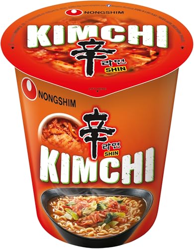Nong Shim Instantnudeln Kimchi Ramyun – Koreanische Ramen Cup Suppe - schnelle Zubereitung – 1er Pack à 75g von Nongshim