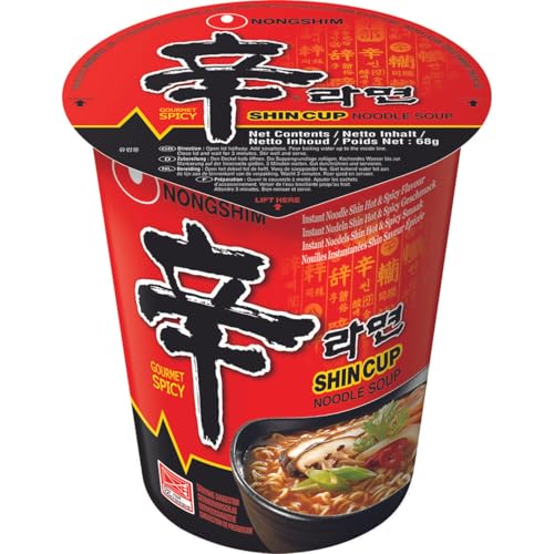 NONG SHIM Instant Cup Noodle Soup, Kim Chi Sabalmyun, 12-Pack (12 x 68 g) von Nong Shim