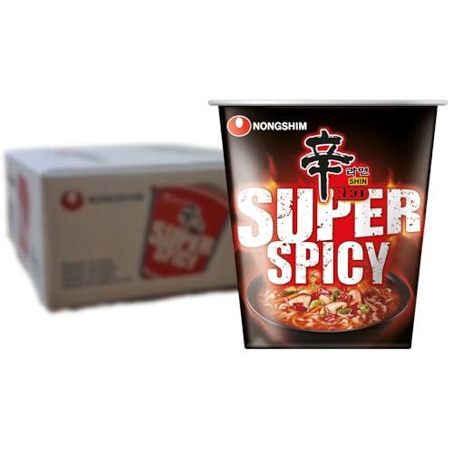 NONGSHIM - Instant Cup Nudeln Shin Red Super Spicy - Multipack (12 X 68 GR) von Nong Shim