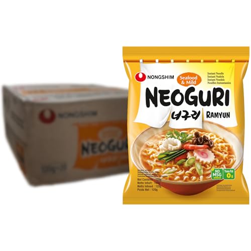 Nong Shim Neoguri Instantnudeln Seafood & Mild Ramyun – Koreanische Seafood Ramen Suppe mild – 20er Vorteilspack à 120g von Nongshim