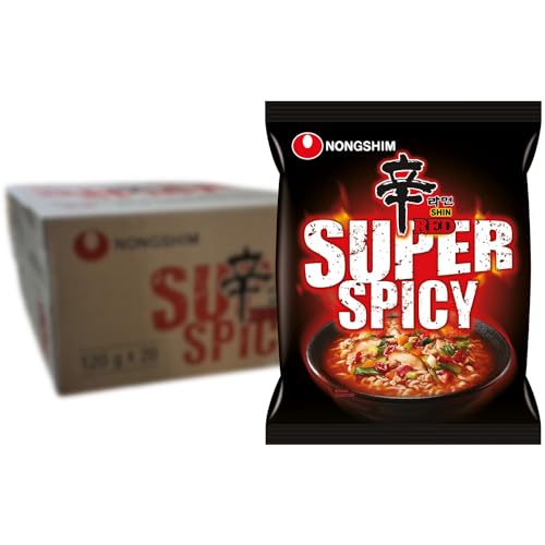 NONGSHIM - Instant Nudeln Shin Red Super Spicy - Multipack (20 X 120 GR) von Nongshim
