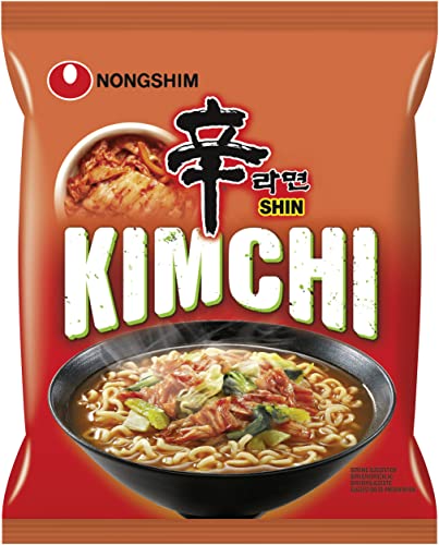 Nong Shim Instantnudeln Kimchi Ramyun – Koreanische Ramen Suppe - schnelle Zubereitung – 20er Vorteilspack à 120g von Nongshim