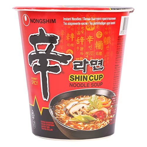 NONG SHIM Instant Cup Noodle Soup, Kim Chi Sabalmyun, 12-Pack (12 x 68 g) von Nong Shim