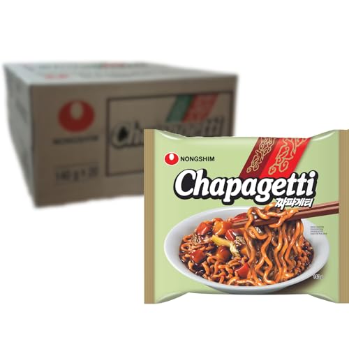 Nong Shim Instantnudeln Chapaghetti – Traditionelles koreanisches Nudelgericht - schnelle Zubereitung – 20er Vorteilspack à 140g von Nong Shim