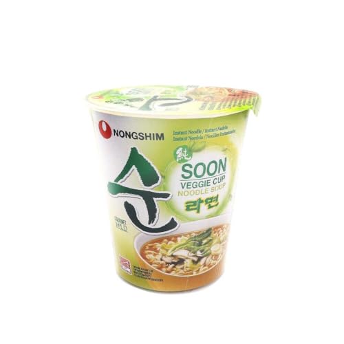 Nong Shim Instantnudeln Soon Veggie Ramyun – Koreanische Gemüse Cup Suppe mild - schnelle Zubereitung – 1er Pack à 67g Nong Shim Instantnudeln Soon Veggie Ramyun – Koreanische Gemüse Cup Suppe mild - schnelle Zubereitung – 1er Pack à 67g von Nong Shim