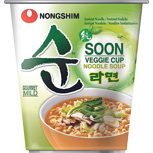 Nong Shim Instantnudeln Soon Veggie Ramyun – Koreanische Gemüse Cup Suppe mild - schnelle Zubereitung – 6er Pack à 67g Nong Shim Instantnudeln Soon Veggie Ramyun – Koreanische Gemüse Cup Suppe mild - schnelle Zubereitung – 6er Pack à 67g von Nong Shim