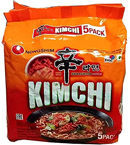 Nongshim Kimchi Ramyun Nudeln, 120 g (5 Stück), vegetarisch, 600 g Nongshim Kimchi Ramyun Nudeln, 120 g (5 Stück), vegetarisch, 600 g von Nongshim
