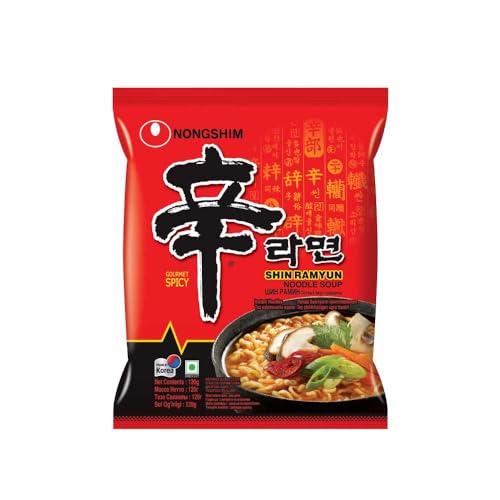 Nongshim Shin Ramyun Würzige Nudelsuppe im koreanischen Stil, Instant-Nudeln, 120 g von Nongshim
