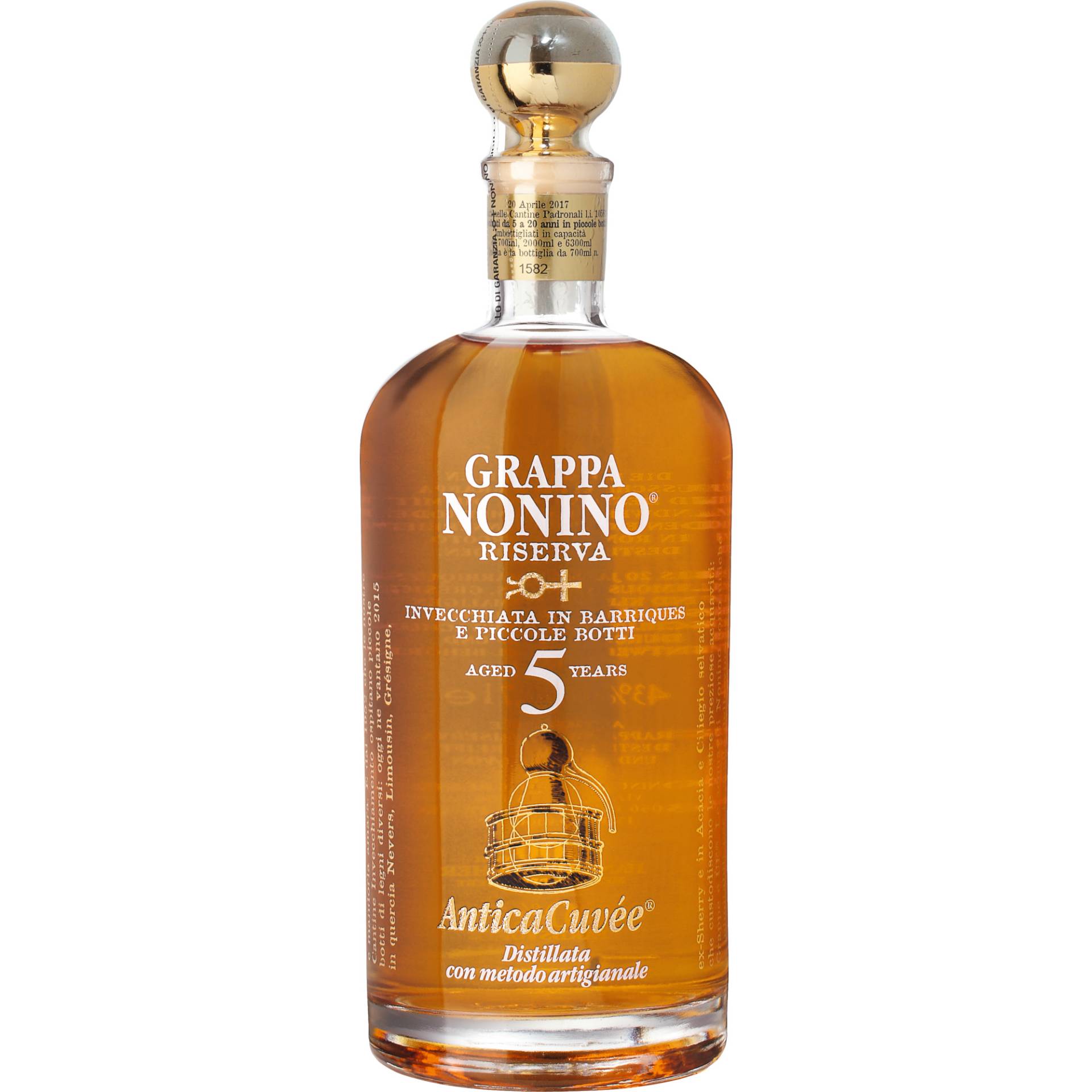 Grappa Nonino Riserva AnticaCuvée 5 Years, 0,70 L , 43 % Vol., Spirituosen Grappa Nonino Riserva AnticaCuvée 5 Years, 0,70 L , 43 % Vol., Spirituosen von Nonino Distellatori SPA - Percoto - Udine - Italia