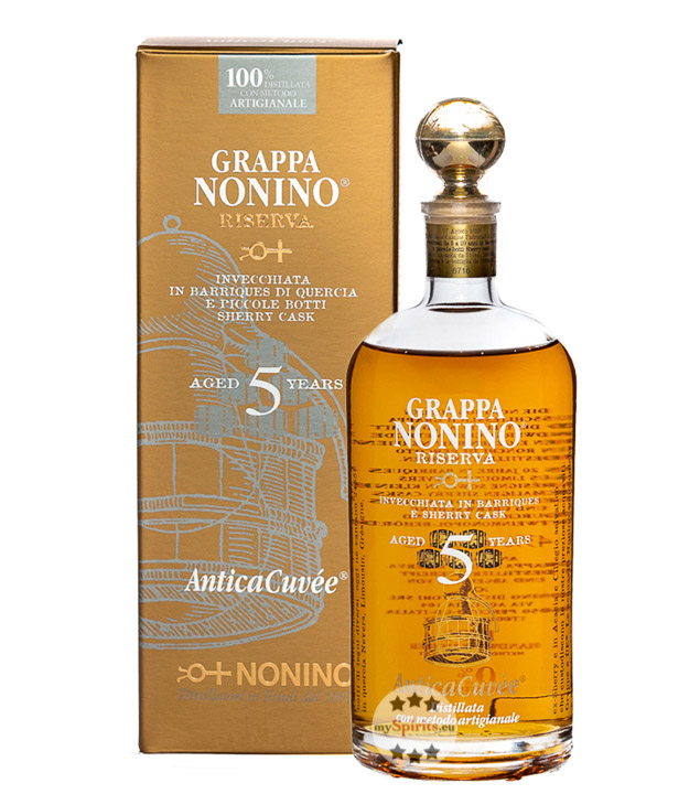 Grappa Nonino Riserva Antica Cuvée 5 Jahre (43 % vol., 0,7 Liter) von Nonino Distillatori