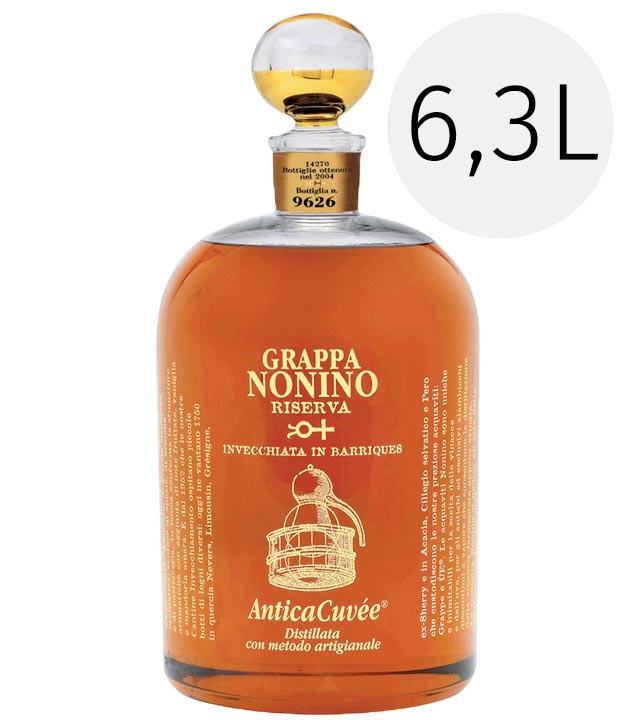 Nonino Grappa Riserva AnticaCuvée 5 Jahre 6,3l (43 % Vol., 6,3 Liter) von Nonino Distillatori
