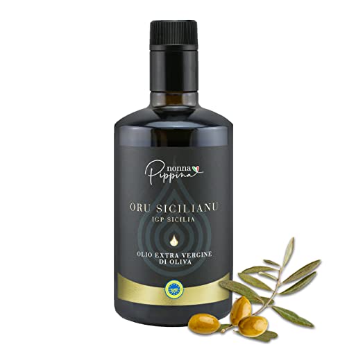 NONNA PIPPINA Natives Olivenöl Extra "Oru Sicilianu" IGP Sicilia, 0,5L Flasche, ERNTE 2023/2024 von Nonna Pippina