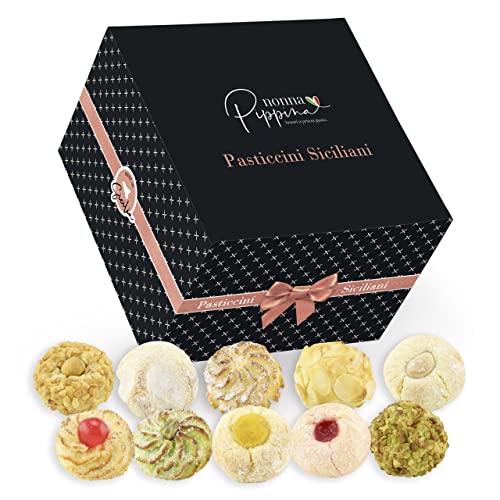 NONNA PIPPINA Pasticcini Siciliani, 600g, gemischtes & süßes Mandelgebäck, in Geschenk-Box, GLUTENFREI + LAKTOSEFREI NONNA PIPPINA Pasticcini Siciliani, 600g, gemischtes & süßes Mandelgebäck, in Geschenk-Box, GLUTENFREI + LAKTOSEFREI von Nonna Pippina