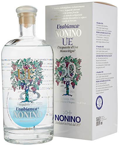 Nonino Grappa Ue Uvabianca Monovitigni 38% vol. in Geschenkverpackung (1 x 0,7 l) von Nonino