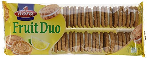 Nora Fruit Duo Doppelkeks mit Zitrone/Orange, 24er Pack (24 x 250 g Packung) von Nora