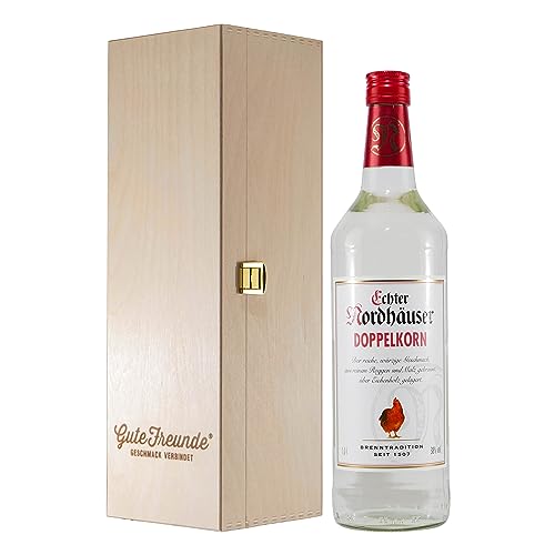 Echter Nordhäuser Doppelkorn 1L mit Geschenk-HK von Nordbrand Nordhausen
