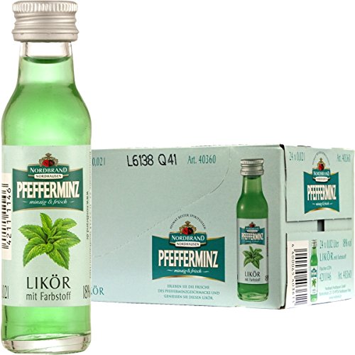 Nordbrand Pfefferminzlikör Miniatur Packung 24x0,02 l Nordbrand Pfefferminzlikör Miniatur Packung 24x0,02 l von Nordbrand Nordhausen