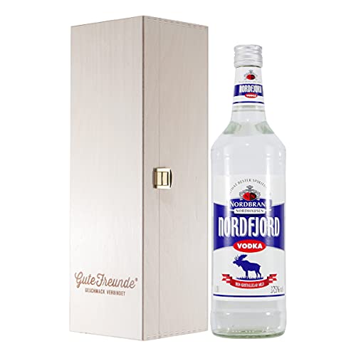 Nordbrand Nordfjord Vodka mit Geschenk-Holzkiste von Nordbrand Nordhausen