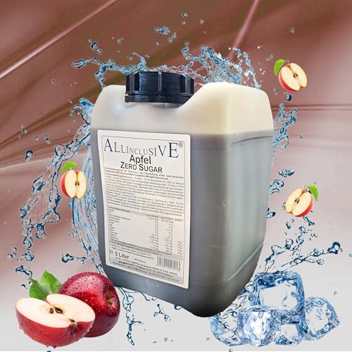 Prosport Allinclusive® Apfel 5000ml – ZERO SUGAR Sirup mit Vitaminen – Premium Getränkekonzentrat 1:50 – Ohne Zucker, Aspartam & Azofarbstoffe – Perfekt für Wassersprudler von PROSPORT