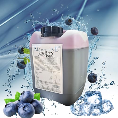 Prosport Allinclusive® Blue-Berry 5000ml – ZERO SUGAR Sirup mit Vitaminen – Premium Getränkekonzentrat 1:50 – Ohne Zucker, Aspartam & Azofarbstoffe – Perfekt für Wassersprudler von PROSPORT
