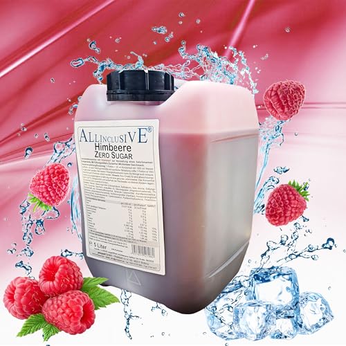 Prosport Allinclusive® Himbeere 5000ml – ZERO SUGAR Sirup mit Vitaminen – Premium Getränkekonzentrat 1:50 – Ohne Zucker, Aspartam & Azofarbstoffe – Perfekt für Wassersprudler von PROSPORT