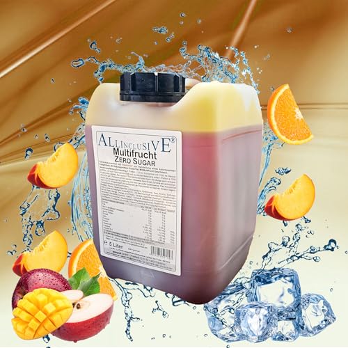 Prosport Allinclusive ZERO SUGAR Sirup, Multifrucht, 5L Kanister, Premium Getränkekonzentrat 1:50, Vitaldrink, Vitamin B1, B6, B12 von PROSPORT