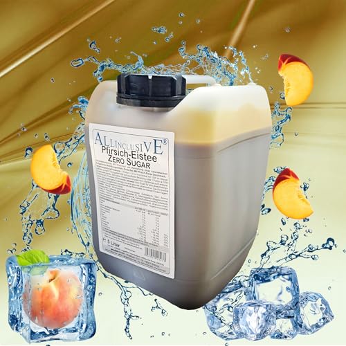 Prosport Allinclusive® Pfirsich-Eistee 5000ml – ZERO SUGAR Sirup mit Vitaminen – Premium Getränkekonzentrat 1:50 – Ohne Zucker, Aspartam & Azofarbstoffe – Perfekt für Wassersprudler von PROSPORT