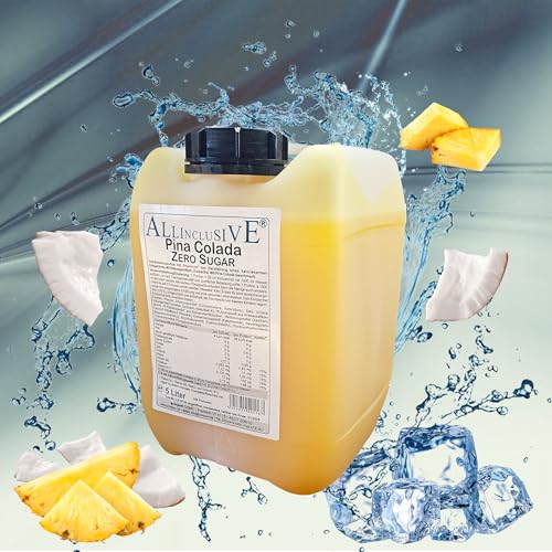 Prosport Allinclusive® Pina Colada 5000ml – ZERO SUGAR Sirup mit Vitaminen – Premium Getränkekonzentrat 1:50 – Ohne Zucker, Aspartam & Azofarbstoffe – Perfekt für Wassersprudler von PROSPORT