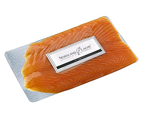 Nordland-Lachs 230g Räucherlachs | Ultrapremium Räucherlachs aus Schottland: handfiletiert, geräuchert, in feinste Scheiben geschnitten | mit TOP Kühlversand von Nordland-Lachs