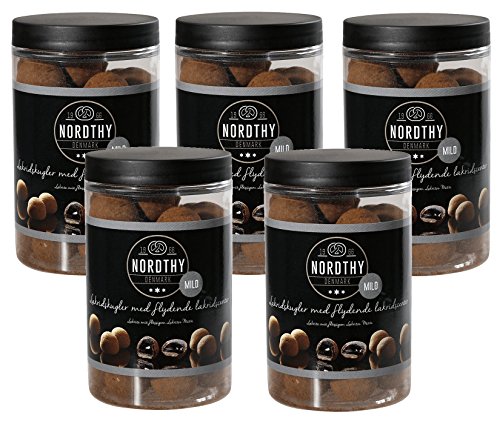 5 x Schokokugeln mit flüssigem Lakritzkern 250g | Lakritz-Spezialitäten von Nordthy