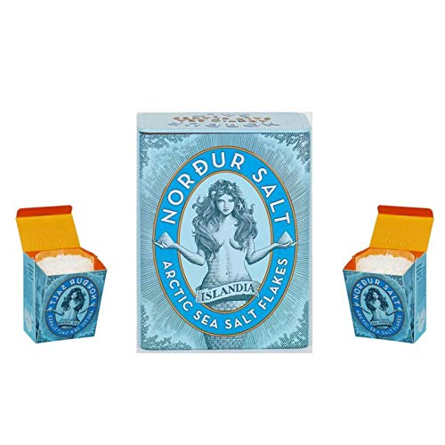 Arctic Sea Salt Flakes 250 Gramm in Metalldose + 2x125 Gramm Nachfüllpackungen von Nordur & Co.