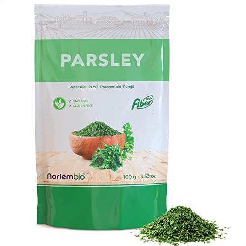 Nortembio Getrocknete Petersilie 100 g. 100% Natürlichen Ursprungs. Gerebelt Petersilie ohne Zusatzstoffe oder Konservierungsmittel. Getrocknete Petersilienblätter Kraut für Dressings und Soßen. Nortembio Getrocknete Petersilie 100 g. 100% Natürlichen Ursprungs. Gerebelt Petersilie ohne Zusatzstoffe oder Konservierungsmittel. Getrocknete Petersilienblätter Kraut für Dressings und Soßen. von Nortembio