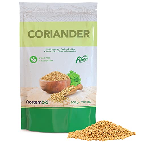 Nortembio Koriander-Samen 200 g. 100% Natürlich Herkunft. Koriandersamen ohne Zusatzstoffe oder Konservierungsmittel, Vegan und Glutenfrei. Luftdichte Verpackung mit Zip-Verschluss. Nortembio Koriander-Samen 200 g. 100% Natürlich Herkunft. Koriandersamen ohne Zusatzstoffe oder Konservierungsmittel, Vegan und Glutenfrei. Luftdichte Verpackung mit Zip-Verschluss. von Nortembio