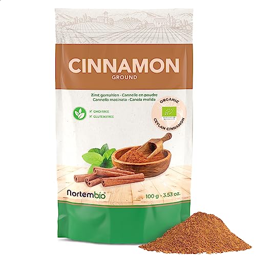 Nortembio Ökologisch Ceylon Zimt Gemahlen 100 g. 100% natürlich Herkunft. Gemahlener Zimt ohne Zusatzstoffe oder Konservierungsmittel, Vegan und Glutenfrei. Ceylon Zimt zum Backen und für Aufgüsse. Nortembio Ökologisch Ceylon Zimt Gemahlen 100 g. 100% natürlich Herkunft. Gemahlener Zimt ohne Zusatzstoffe oder Konservierungsmittel, Vegan und Glutenfrei. Ceylon Zimt zum Backen und für Aufgüsse. von Nortembio