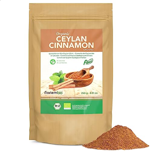 Nortembio Ökologisch Ceylon Zimt Gemahlen 250 g. 100% natürlich Herkunft. Gemahlener Zimt ohne Zusatzstoffe oder Konservierungsmittel, Vegan und Glutenfrei. Ceylon Zimt zum Backen und für Aufgüsse. Nortembio Ökologisch Ceylon Zimt Gemahlen 250 g. 100% natürlich Herkunft. Gemahlener Zimt ohne Zusatzstoffe oder Konservierungsmittel, Vegan und Glutenfrei. Ceylon Zimt zum Backen und für Aufgüsse. von Nortembio
