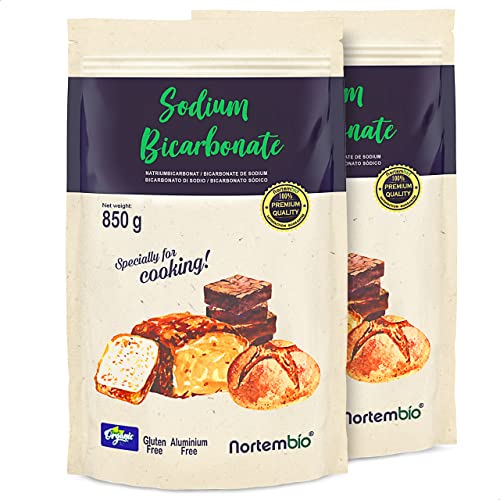 Nortembio Ökologischer Natron Pulver 2x850 g. Lebensmittelqualität Natriumbicarbonat. Aluminiumfrei Backpulver zum Kochen. Natürliches Backsoda mit E-Book Inklusiv. Nortembio Ökologischer Natron Pulver 2x850 g. Lebensmittelqualität Natriumbicarbonat. Aluminiumfrei Backpulver zum Kochen. Natürliches Backsoda mit E-Book Inklusiv. von Nortembio