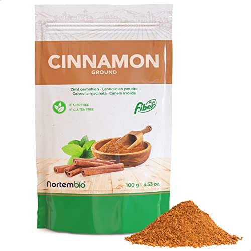 Nortembio Zimt Gemahlen 100 g. 100% natürlich Herkunft. Gemahlener Zimt ohne Zusatzstoffe oder Konservierungsmittel, Vegan und Glutenfrei. Zimt zum Backen und für Aufgüsse. Nortembio Zimt Gemahlen 100 g. 100% natürlich Herkunft. Gemahlener Zimt ohne Zusatzstoffe oder Konservierungsmittel, Vegan und Glutenfrei. Zimt zum Backen und für Aufgüsse. von Nortembio