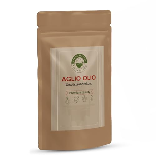 Aglio Olio | 100g | North Natural | für die gesamte mediterrane Küche | Pasta Gewürz | mit Petersilie und Paprika verfeinert | handverpackt in Deutschland | ohne Konservierungsstoffe Aglio Olio | 100g | North Natural | für die gesamte mediterrane Küche | Pasta Gewürz | mit Petersilie und Paprika verfeinert | handverpackt in Deutschland | ohne Konservierungsstoffe von North Natural
