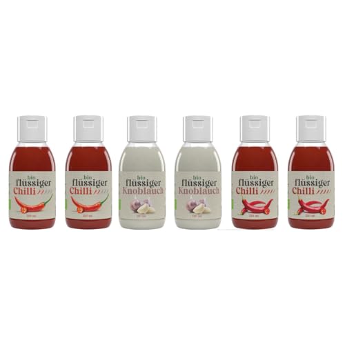 Northern Greens - Flüssige Bio Kräuter' 6x 120ml Set 'scharf & schärfer', 6 x 120ml, bestehend aus 2 x Chili scharf, 2 x Chili EXTRA scharf, 2 x Knoblauch Northern Greens - Flüssige Bio Kräuter' 6x 120ml Set 'scharf & schärfer', 6 x 120ml, bestehend aus 2 x Chili scharf, 2 x Chili EXTRA scharf, 2 x Knoblauch von Northern Greens