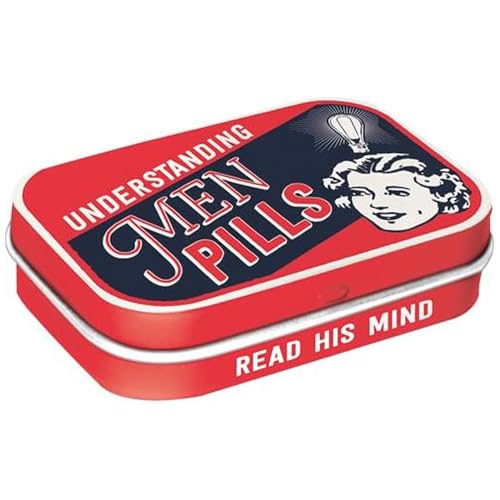 Nostalgic-Art 81353 - Understanding Men Pills | Pillen-Dose | Bonbon-Box | Metall | mit Pfefferminz-Dragees von Nostalgic-Art