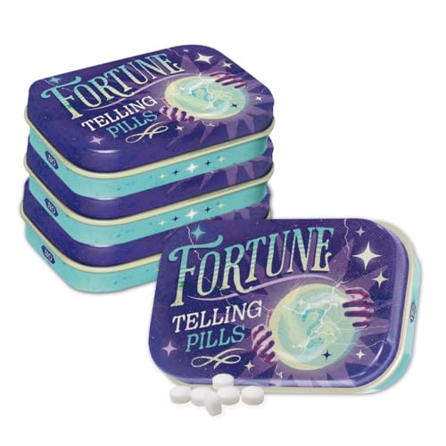 Nostalgic-Art Retro Pillendose, 4 x 6 x 1,6 cm, Fortune Telling Pills (4er-Set) – Geschenk-Idee für Nostalgie-Fans, mit Pfefferminz-Dragees, Vintage Design von Nostalgic-Art