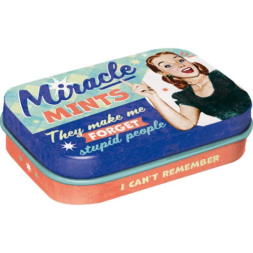 Nostalgic-Art Retro Pillendose, 4 x 6 x 1,6 cm, Miracle Mints – Geschenk-Idee für Nostalgie-Fans, mit Pfefferminz-Dragees, Vintage Design Nostalgic-Art Retro Pillendose, 4 x 6 x 1,6 cm, Miracle Mints – Geschenk-Idee für Nostalgie-Fans, mit Pfefferminz-Dragees, Vintage Design von Nostalgic-Art