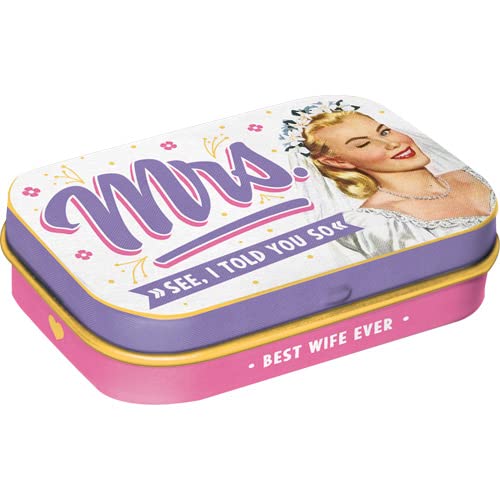 Nostalgic-Art Retro Pillendose, 4 x 6 x 1,6 cm, Mrs. I Told You So – Geschenk-Idee für Nostalgie-Fans, mit Pfefferminz-Dragees, Vintage Design Nostalgic-Art Retro Pillendose, 4 x 6 x 1,6 cm, Mrs. I Told You So – Geschenk-Idee für Nostalgie-Fans, mit Pfefferminz-Dragees, Vintage Design von Nostalgic-Art