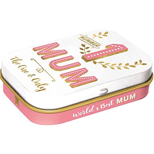 Nostalgic-Art Retro Pillendose, 4 x 6 x 1,6 cm, Number 1 Mum – Geschenk-Idee für Mama, mit Pfefferminz-Dragees, Vintage Design Nostalgic-Art Retro Pillendose, 4 x 6 x 1,6 cm, Number 1 Mum – Geschenk-Idee für Mama, mit Pfefferminz-Dragees, Vintage Design von Nostalgic-Art